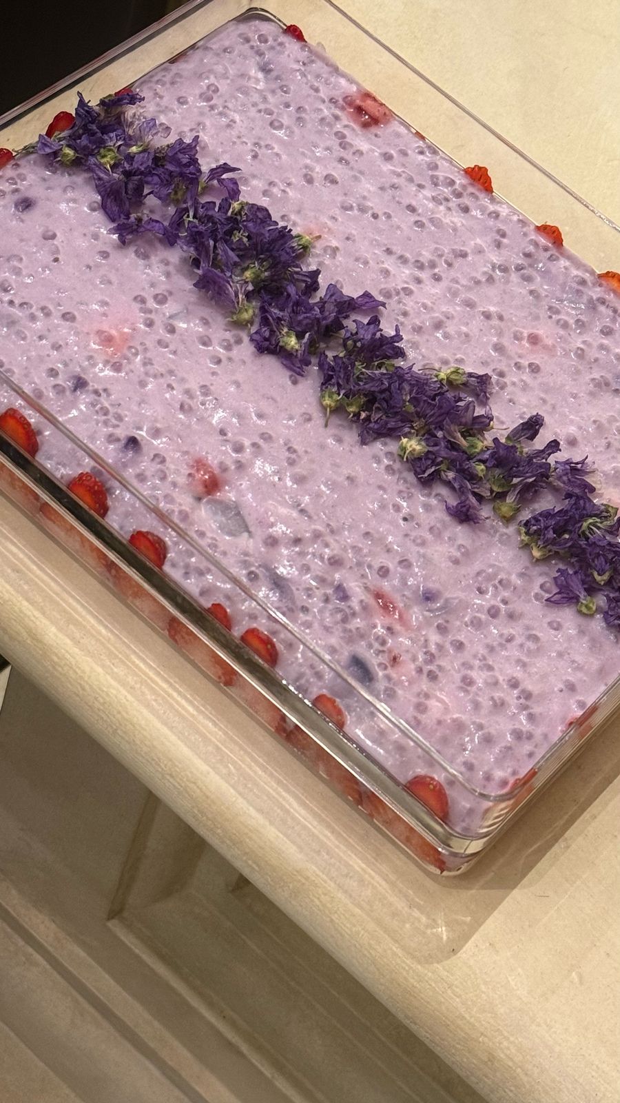 Vegan Ube Pearls Pudding