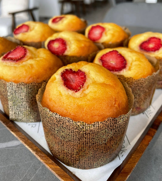 Strawberry White Chocolate Muffins (Box of 6)